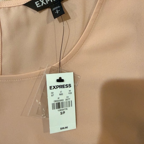 NWT Express Nude Chiffon High-Low Blouse – Size Small - Picture 3 of 4